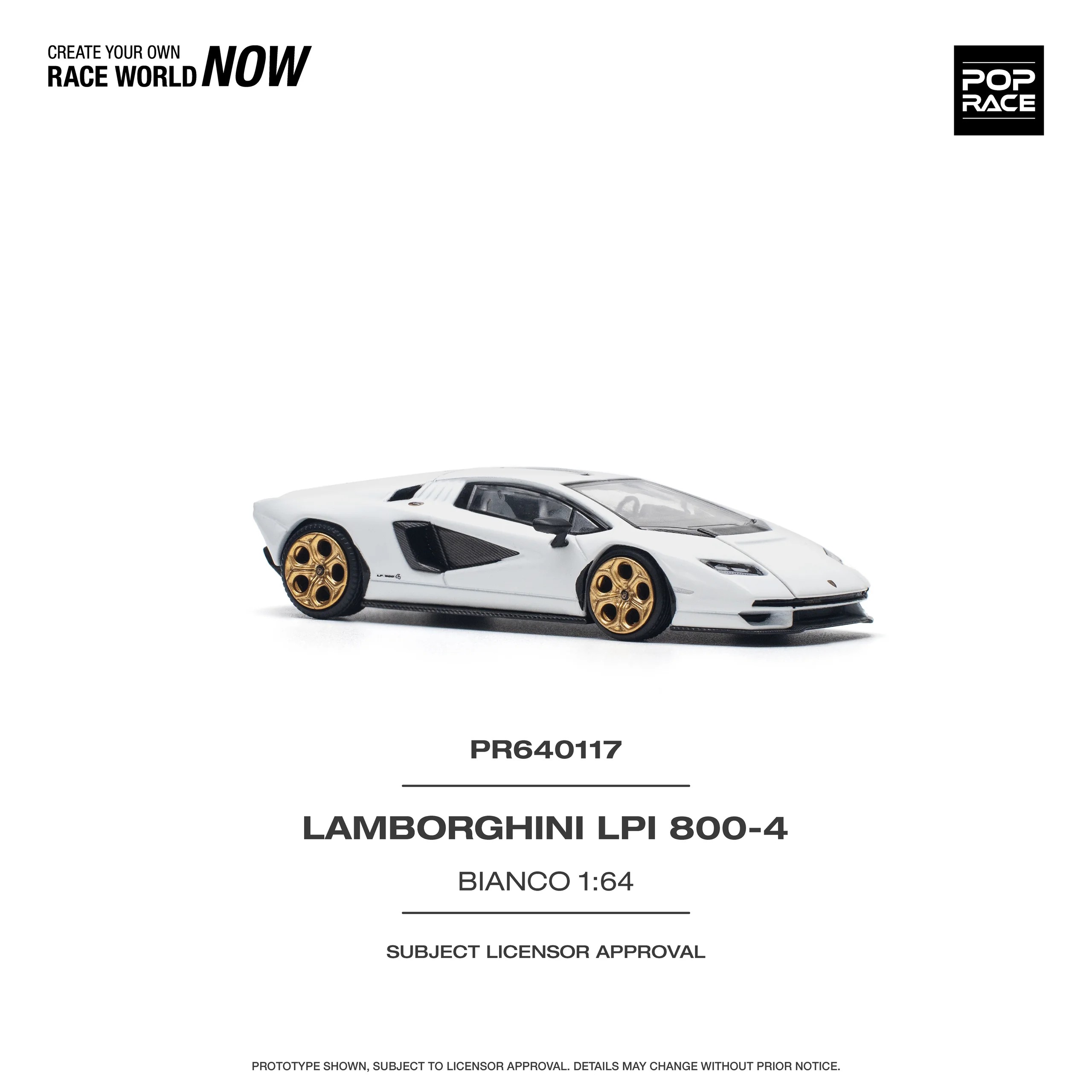 Pop Race Lamborghini LPI800-4 Bianco -PR64-0117