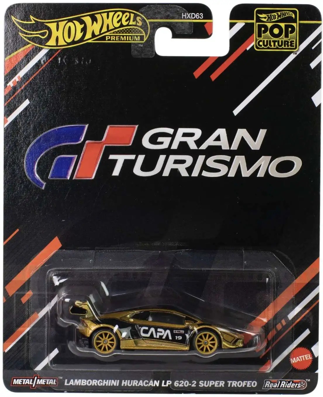 Hot Wheels Premium Pop Culture Gran Turismo Lamborghini Huracan LP 620-2 Super Trofeo -JBL75 + Koruma Kabı