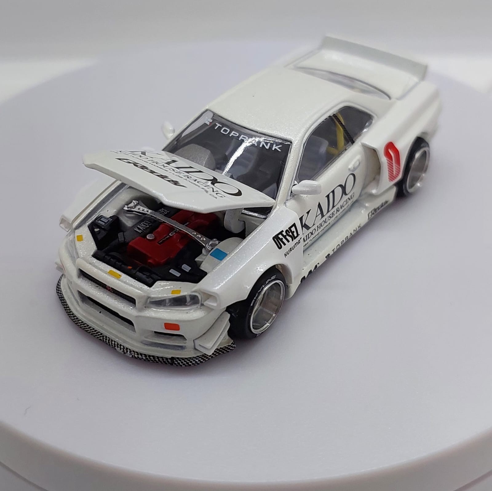 Mini GT Kaido House Nissan Skyline GT-R (R34) Kaido Works V2 -KHMG049 (açılmış model, açıklamayı okuyunuz)