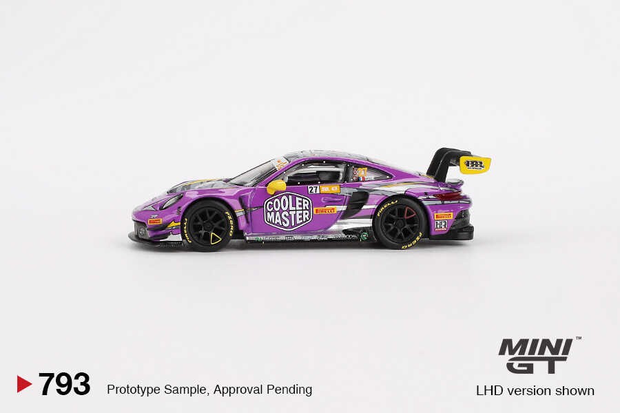 Mini GT 1/64 Porsche 911 GT3 R #27 HubAuto Racing 2023 FIA GT World Cup 70th Macau Grand Prix -MGT00793