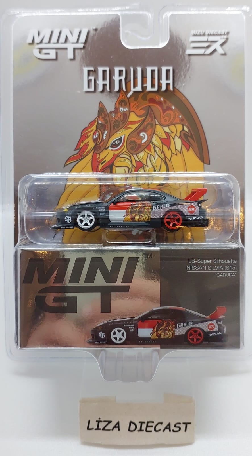 MiniGT LB-Super Silhouette Nissan SILVIA (S15)“GARUDA” MINI GT x MIZU Diecast #652