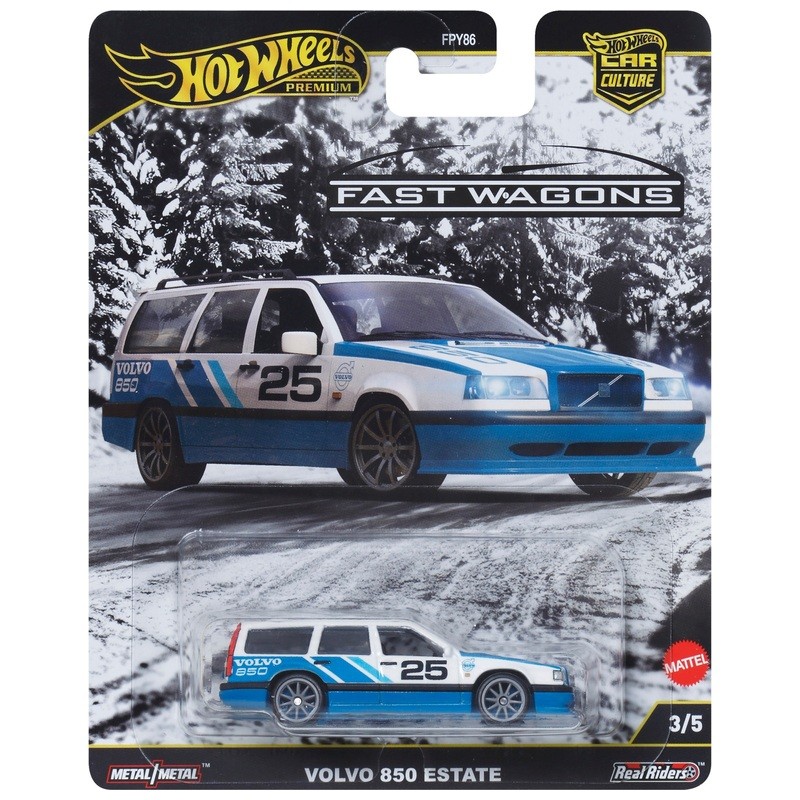 Hot Wheels Premium Car Culture Fast Wagon Volvo 850 Estate -JBK68 (Y.D.) + Koruma Kabı