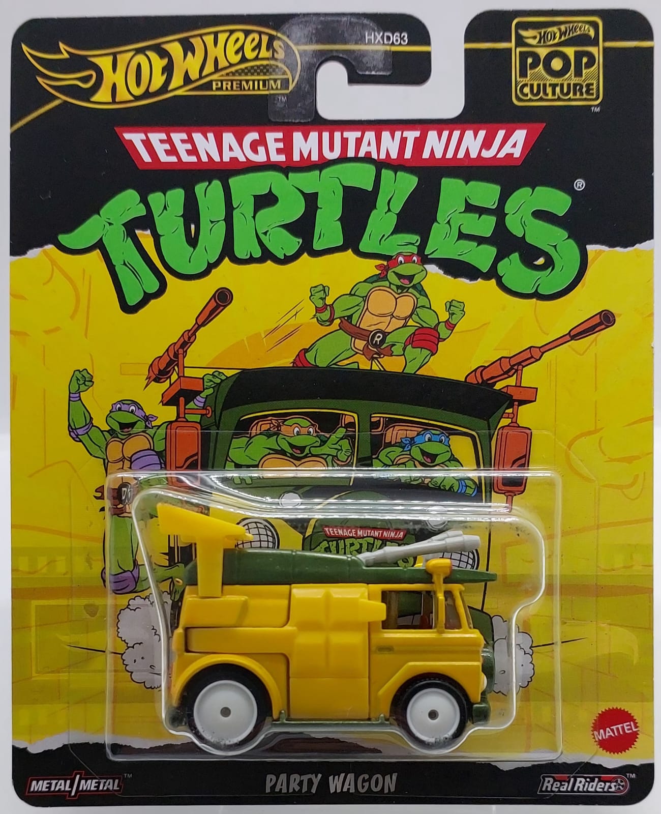 Hot Wheels Premium Pop Culture Teenage Mutant Ninja Turtles Party Wagon -HXF04 + Koruma Kabı
