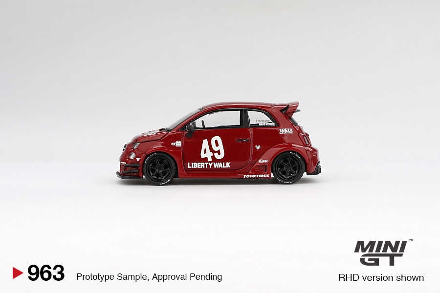 Mini GT LB-WORKS x Abas Works ABARTH 595 Red -MGT00963-L