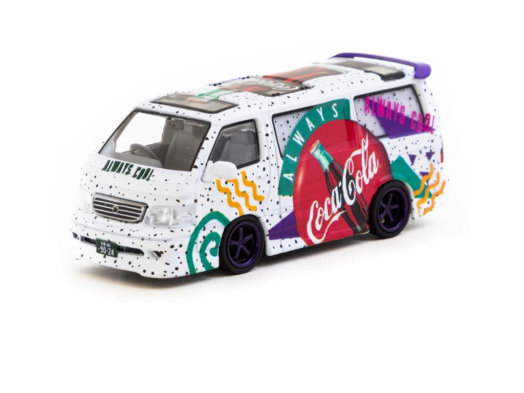 Tarmac Works 1/64 Toyota Hiace Wagon Custom Coca-Cola Delivery Van - HOBBY64 -T64-078-CC