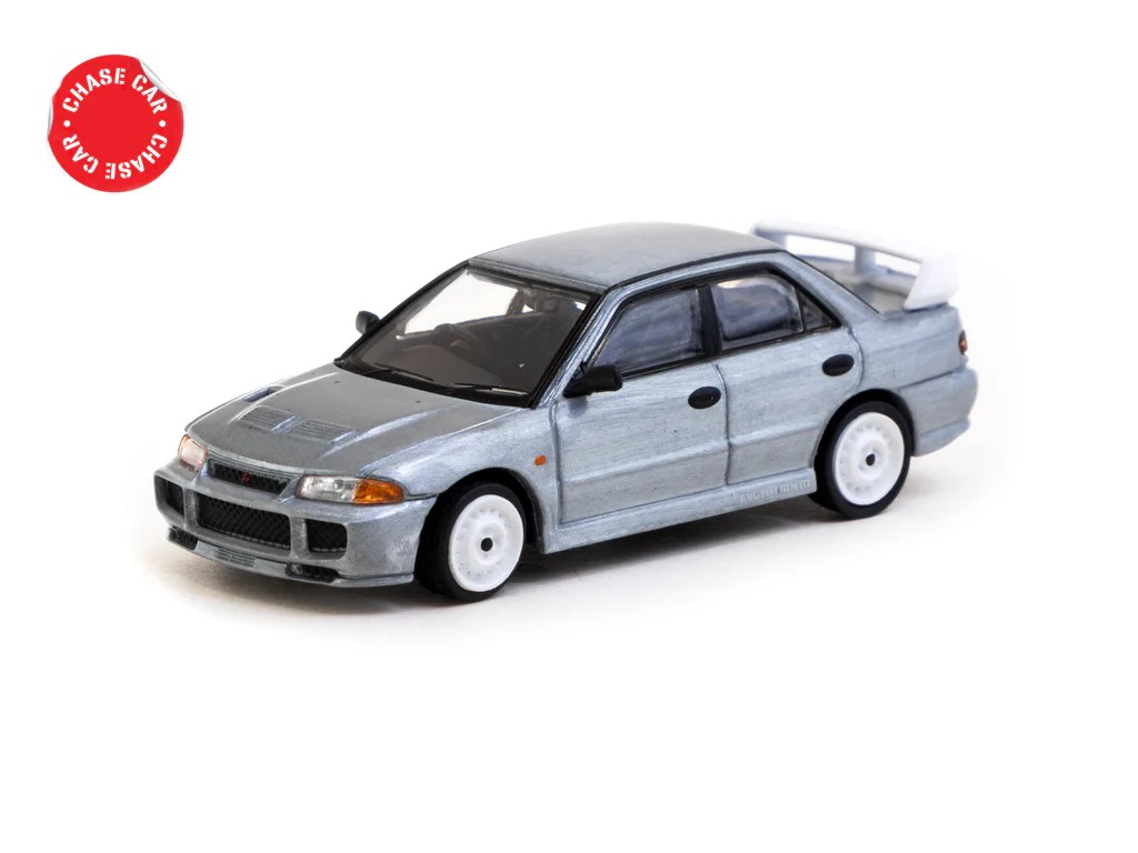 Tarmac Works 1/64 Mitsubishi Lancer RS Evolution III White - Lamley Special Edition - GLOBAL64 -T64G-050-RS