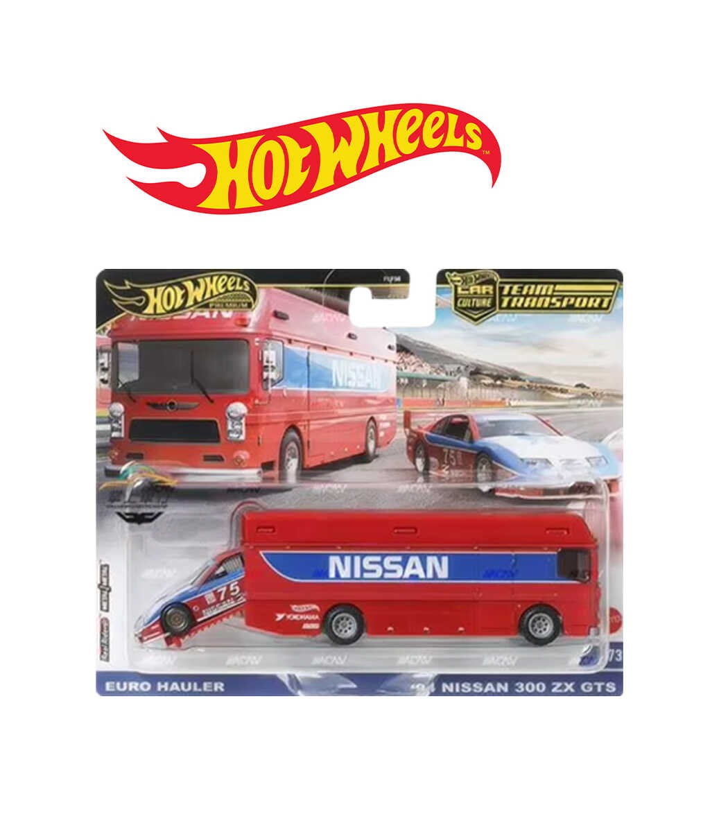 Hot Wheels Premium Team Transport Car Culture Euro Hauler & Nissan 300 ZX GTS -HRV44