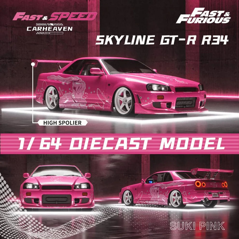 Fast & Speed Nissan GTR R34 Suki Decal' s