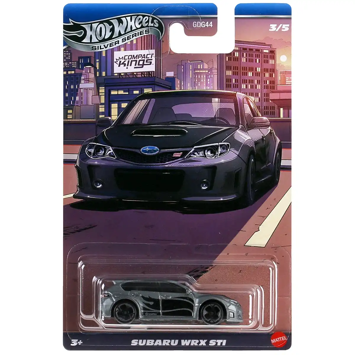 Hot Wheels Silver Series Compact Kings Subaru WRX STI -JKX59 + Koruma Kabı