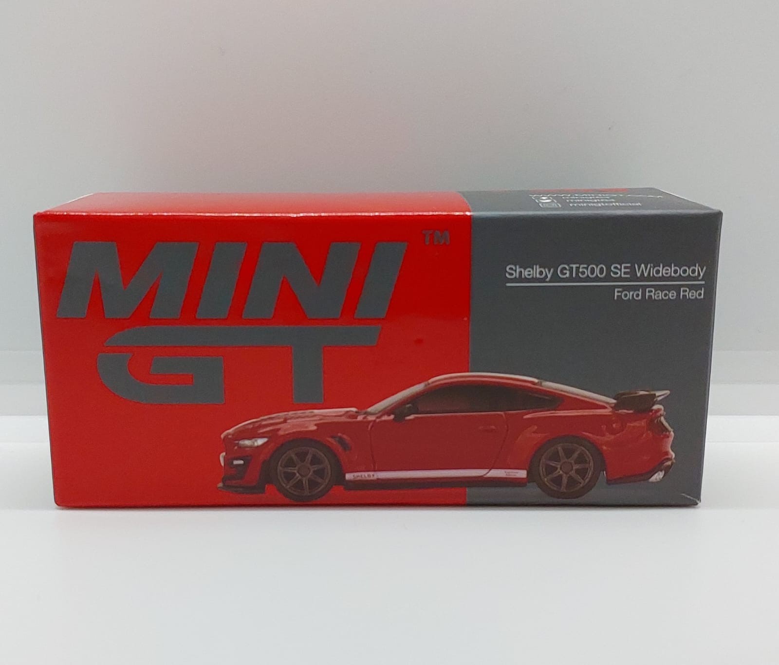 MiniGT Shelby GT500 SE Widebody Ford Race Red #389 (açılmış model, açıklamayı okuyunuz)