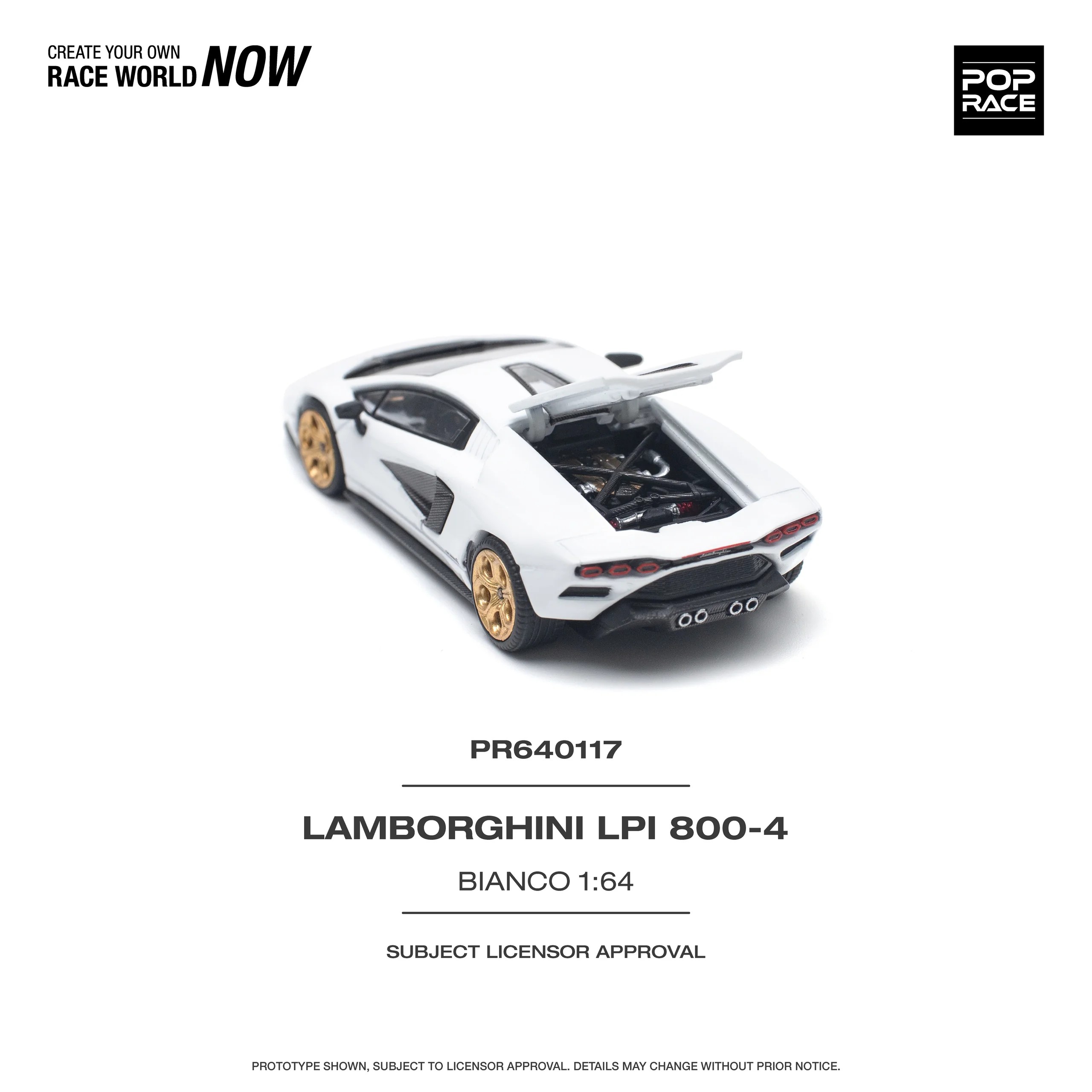 Pop Race Lamborghini LPI800-4 Bianco -PR64-0117