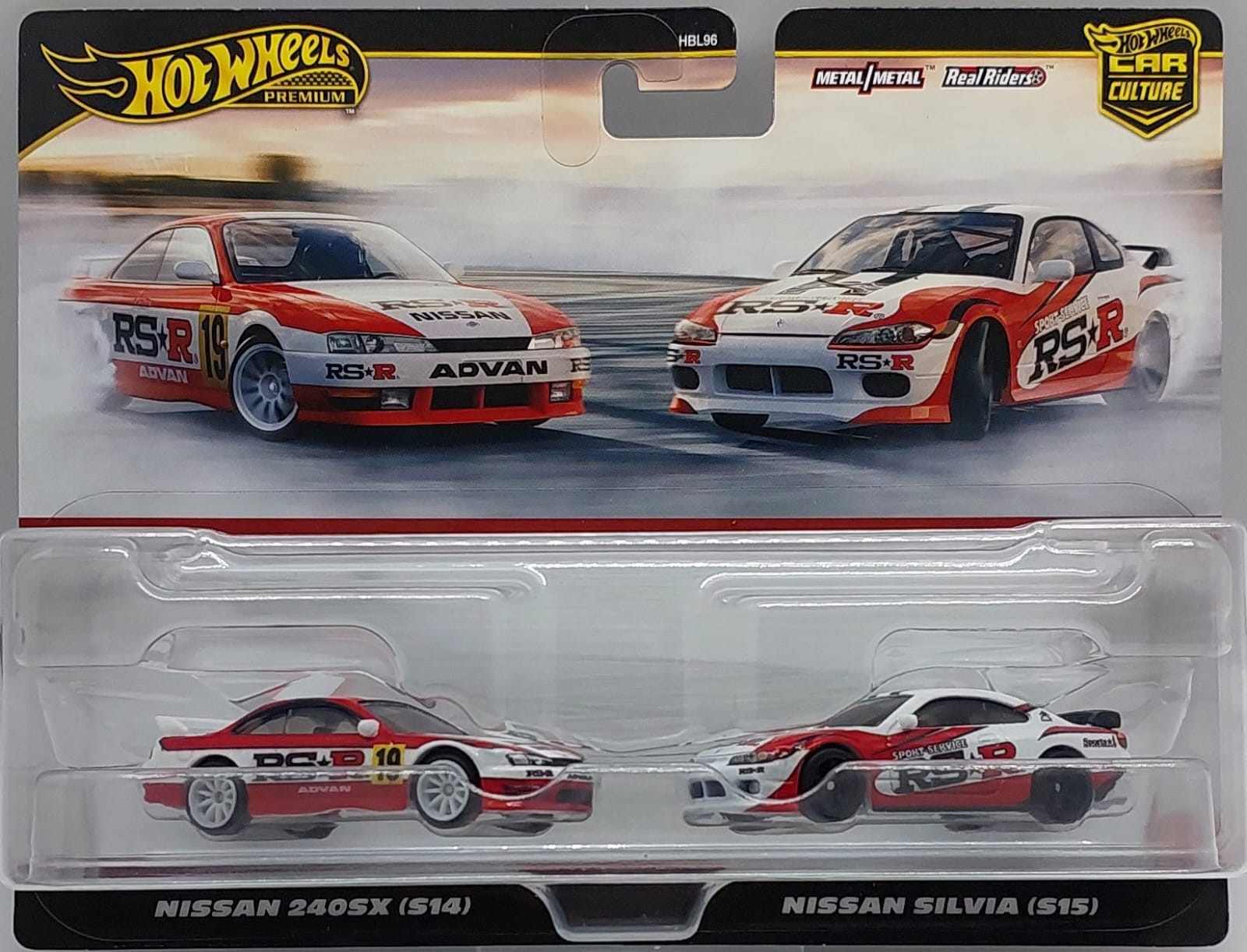 Hot Wheels Premium Car Culture 2' li Set Nissan 240SX (S14) + Nissan Silvia (S15) -HRR84