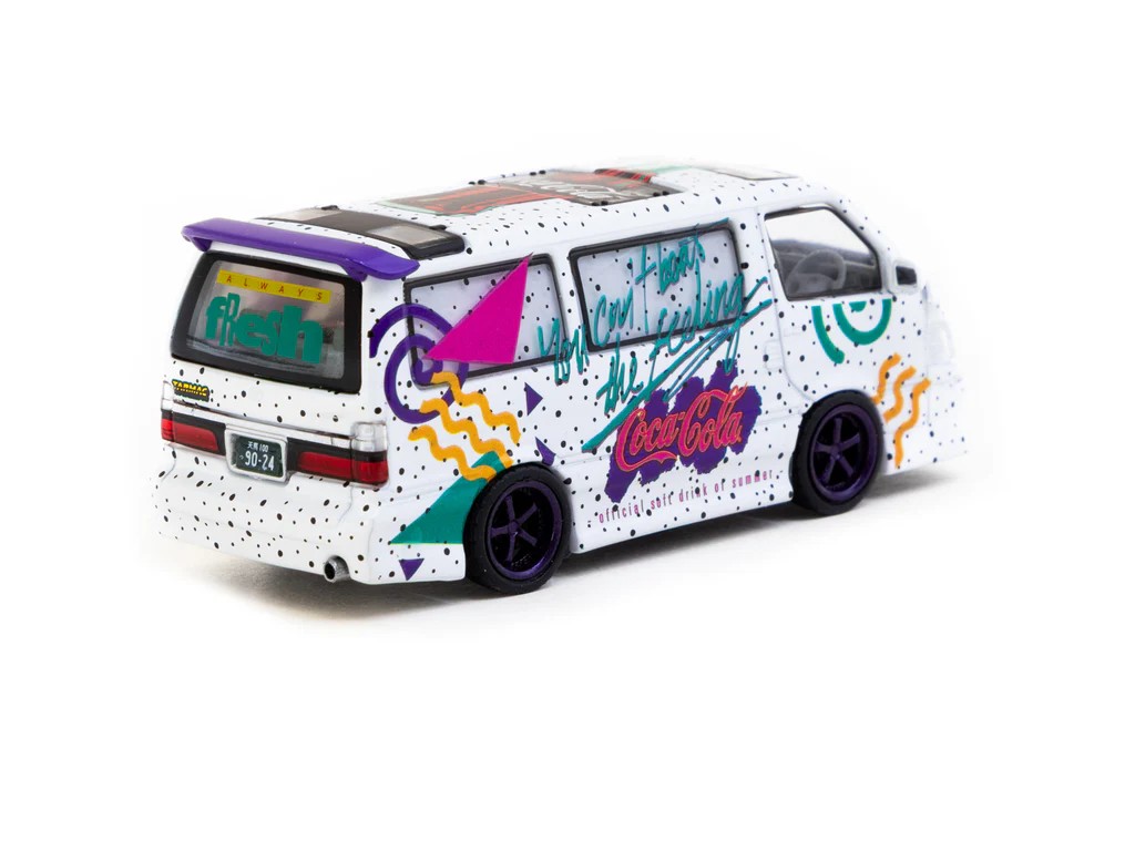Tarmac Works 1/64 Toyota Hiace Wagon Custom Coca-Cola Delivery Van - HOBBY64 -T64-078-CC
