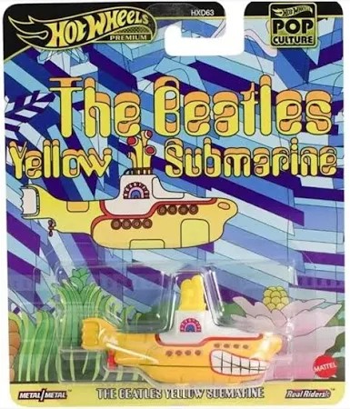 Hot Wheels Premium Pop Culture The Beatles Yellow Submarine -JBL74 + Koruma Kabı
