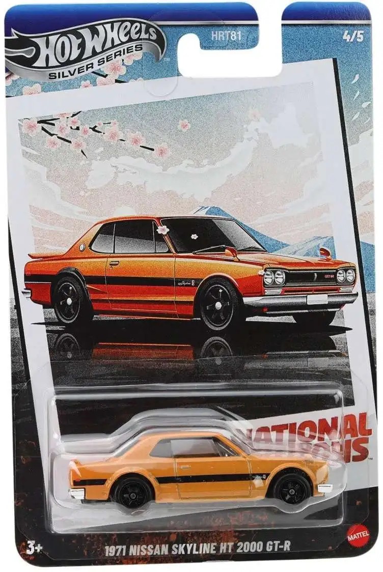 Hot Wheels Silver Series National Icons 1971 Nissan Skyline HT 2000 GT-R -JBY89 + Koruma Kabı 