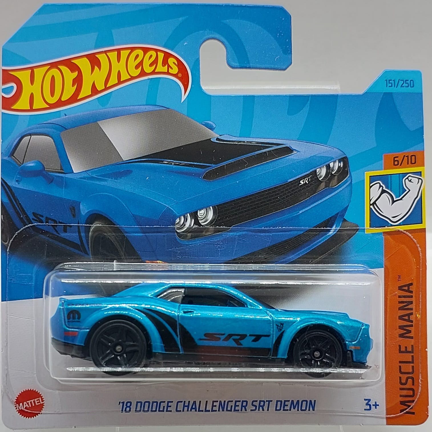 Hot Wheels Muscle Mania '18 Dodge Challenger SRT Demon -HKJ54 (2023) + Koruma Kabı