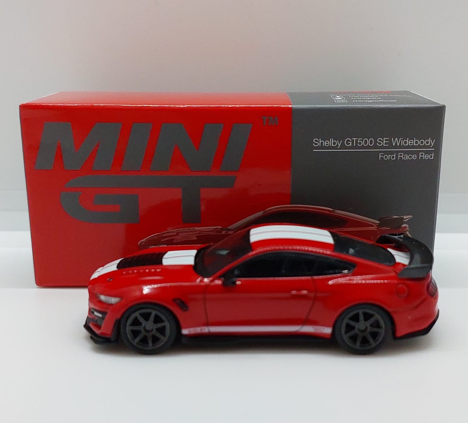 MiniGT Shelby GT500 SE Widebody Ford Race Red #389 (açılmış model, açıklamayı okuyunuz)