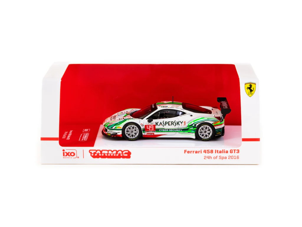 Tarmac Works X iXO Models Ferrari 458 Italia GT3 24 hours of Spa 2016 #49 - HOBBY64 -T64-074-16SPA49