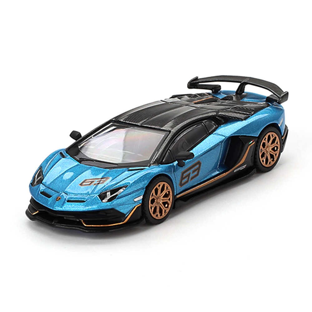 Mini GT 1/64 Lamborghini Aventador SVJ 63 Blu Aegir - Blister Paket -MGT00784-BL