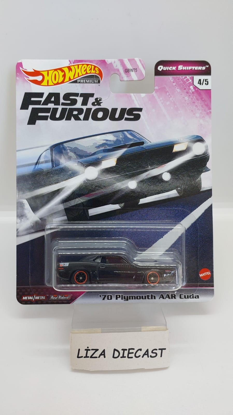 Hot Wheels Premium Quick Shifters Fast & Furious 5' li Set -GBW75