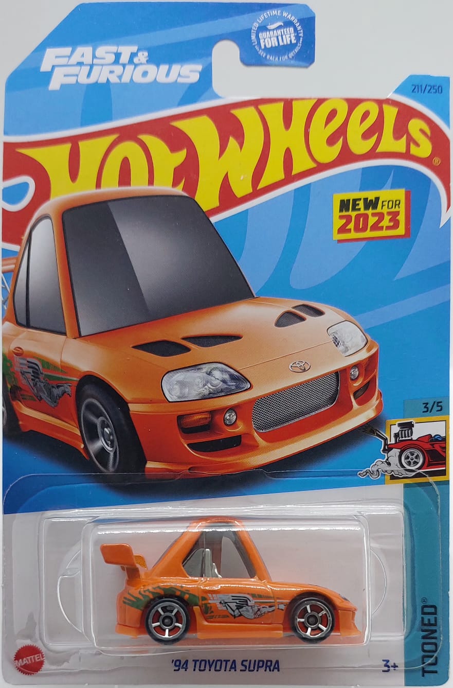 Hot Wheels Tooned Fast & Furious '94 Toyota Supra -HKG62 (Y.D.) + Koruma Kabı