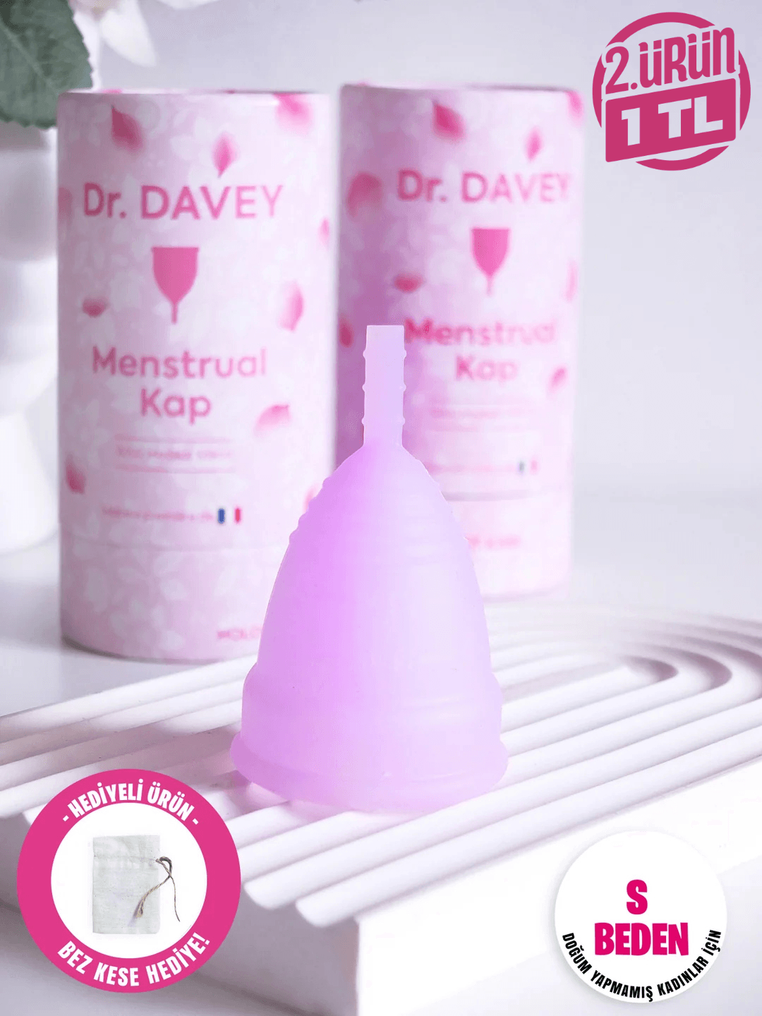 Regl Kabı, Menstrual Kap,Medikal Silikon,Doğum Yapmamış Kadınlar İçin Small-Mor