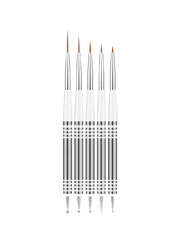 Tırnak Süsleme Fırçası, Nail Art Fırça, Tırnak Desen Fırçası Seti - 2196