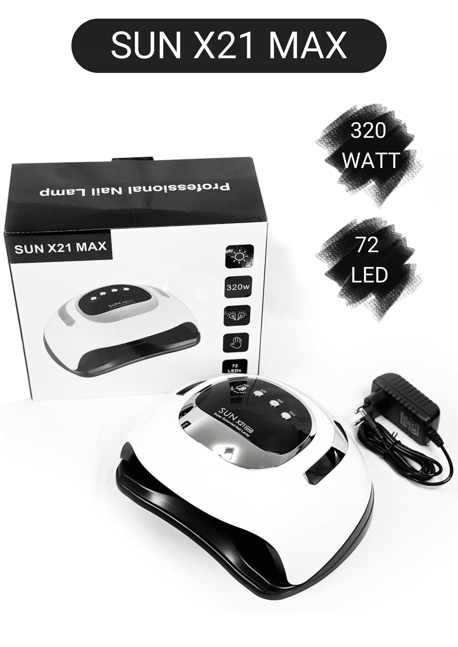  X21 Uv Led Tırnak Kurutucu 320 W 72 Led Protez Tırnak Kalıcı Oje Kurutma Makinesi