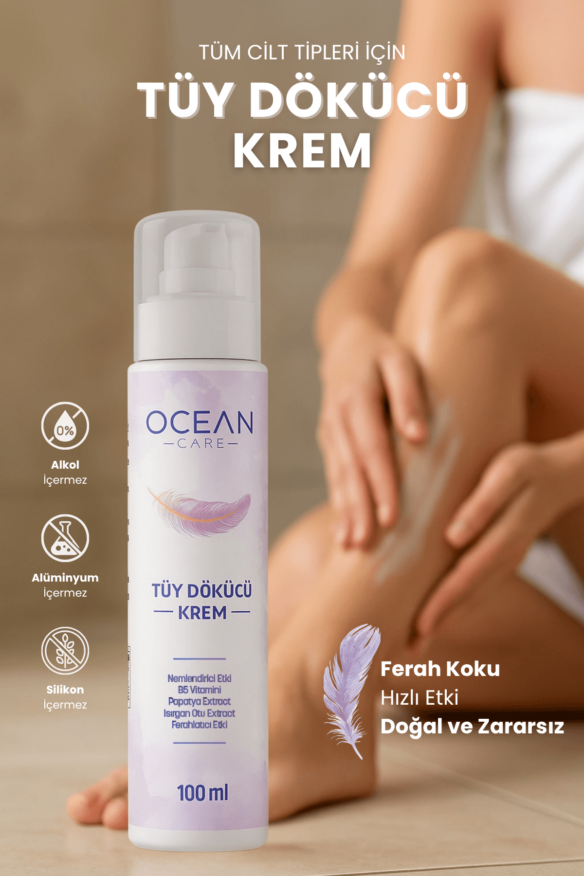 Tüy Dökücü Krem Tüm Cilt Tipleri İçin 100 ml