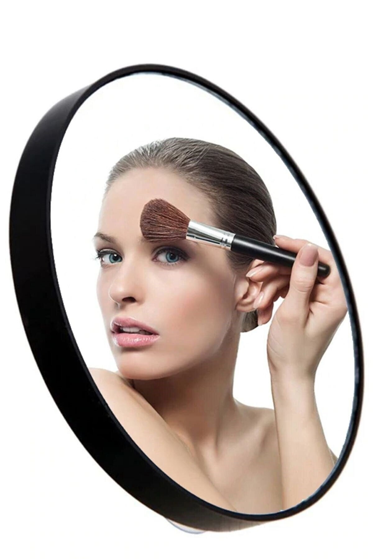 Büyüteçli Vantuzlu Ayna 5X Büyüteç Makyaj Aynası, Sabitlenebilir, Pratik Kullanışlı 14cm