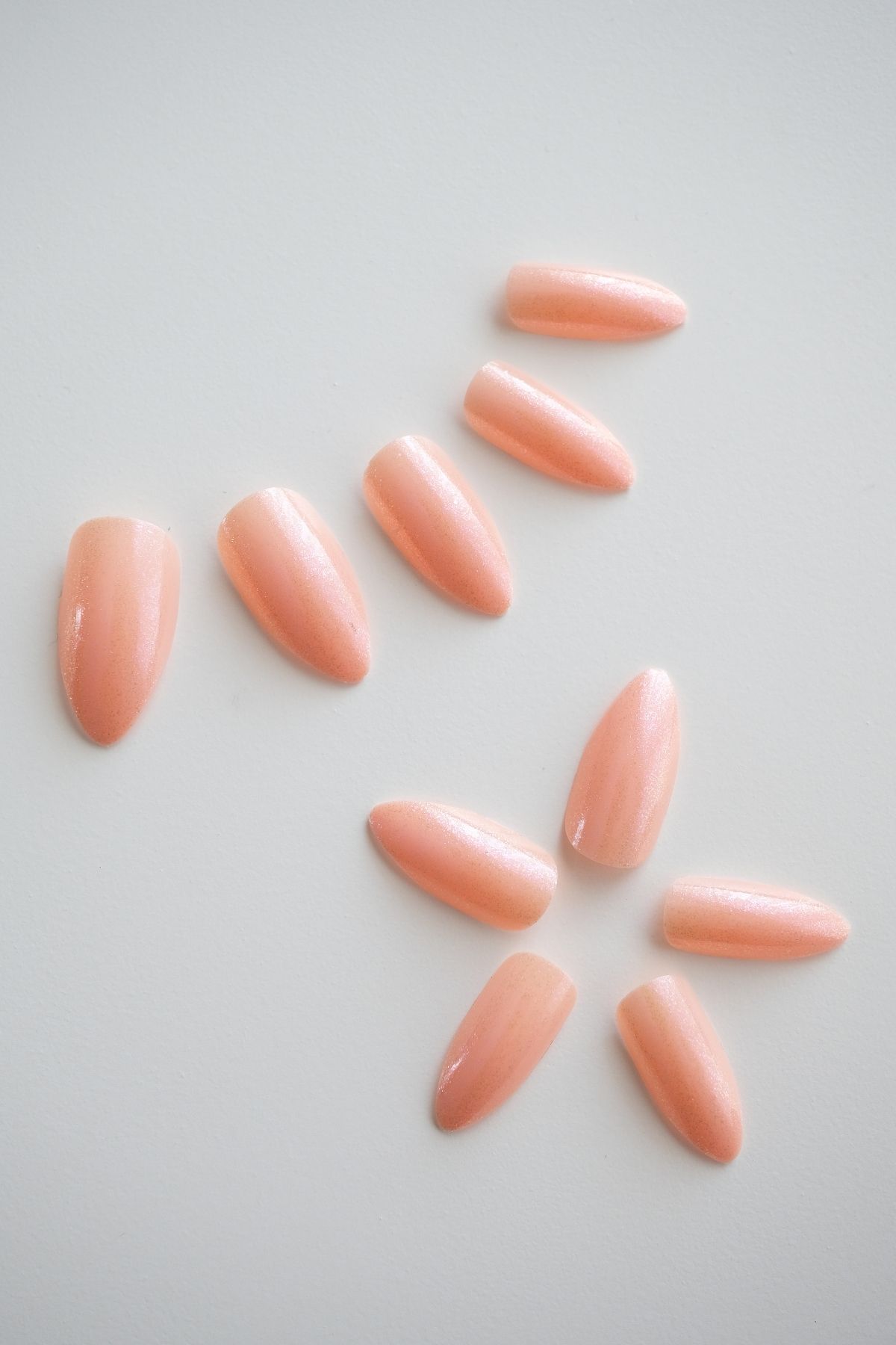Takma Tırnak Seti, İnci Tozu Görünümlü, Korean Models - Pink Shine