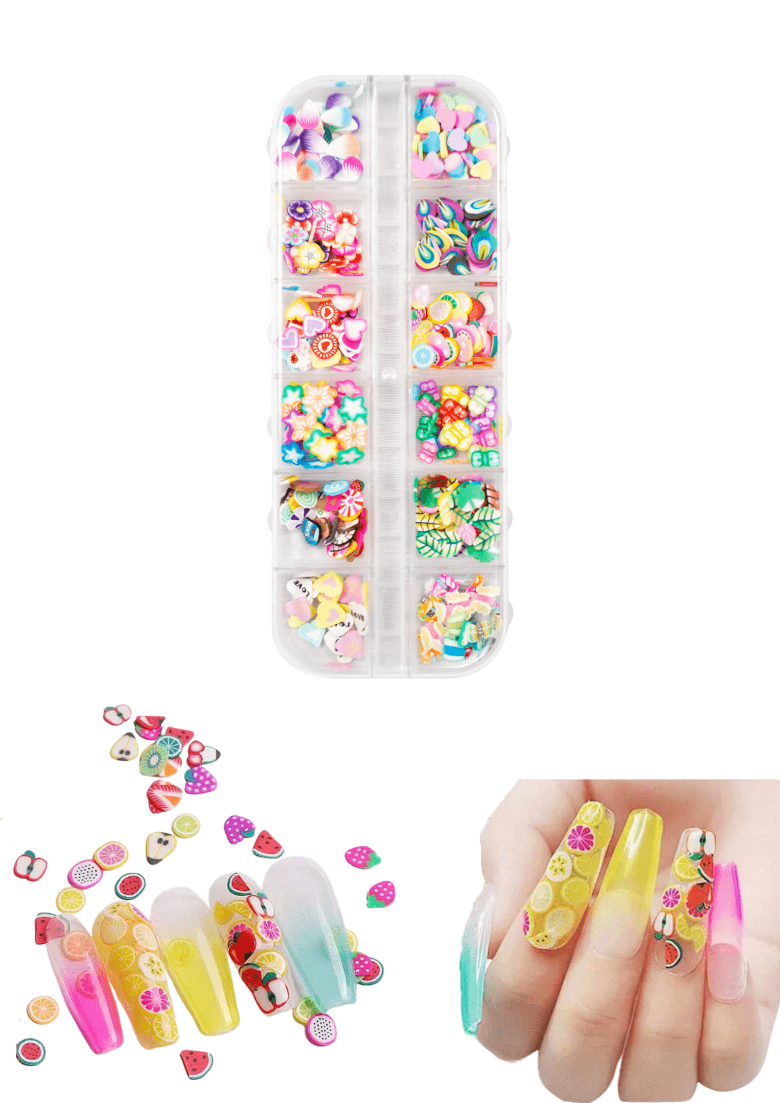 Tırnak Charm Tırnak Süsleme Seti Nail Art Charms Protez Tırnak Süsleme Objeleri