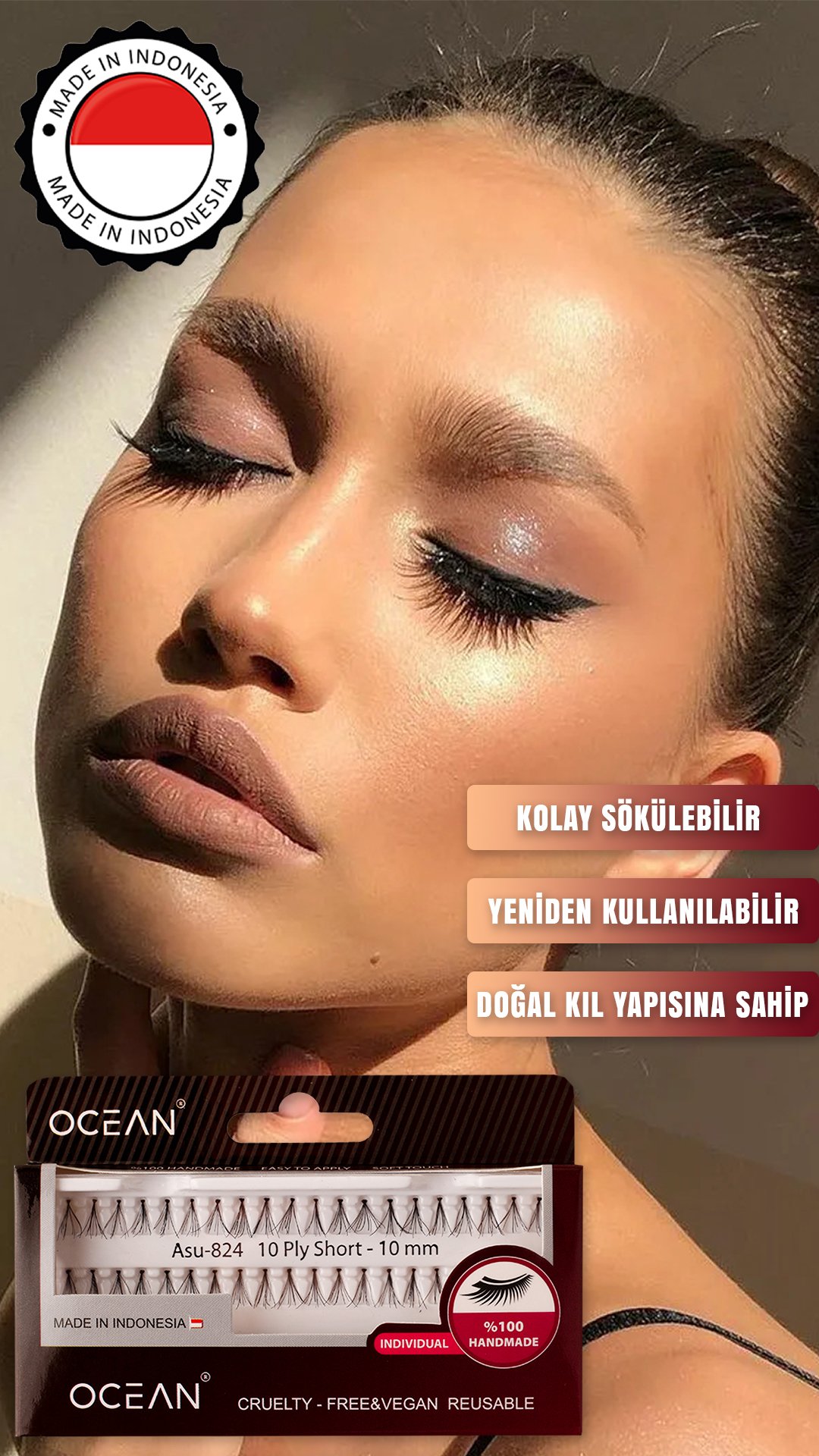 Doğal Takma Kirpik – Yoğun ve Doğal Bakışlar! (10'lu Demet)