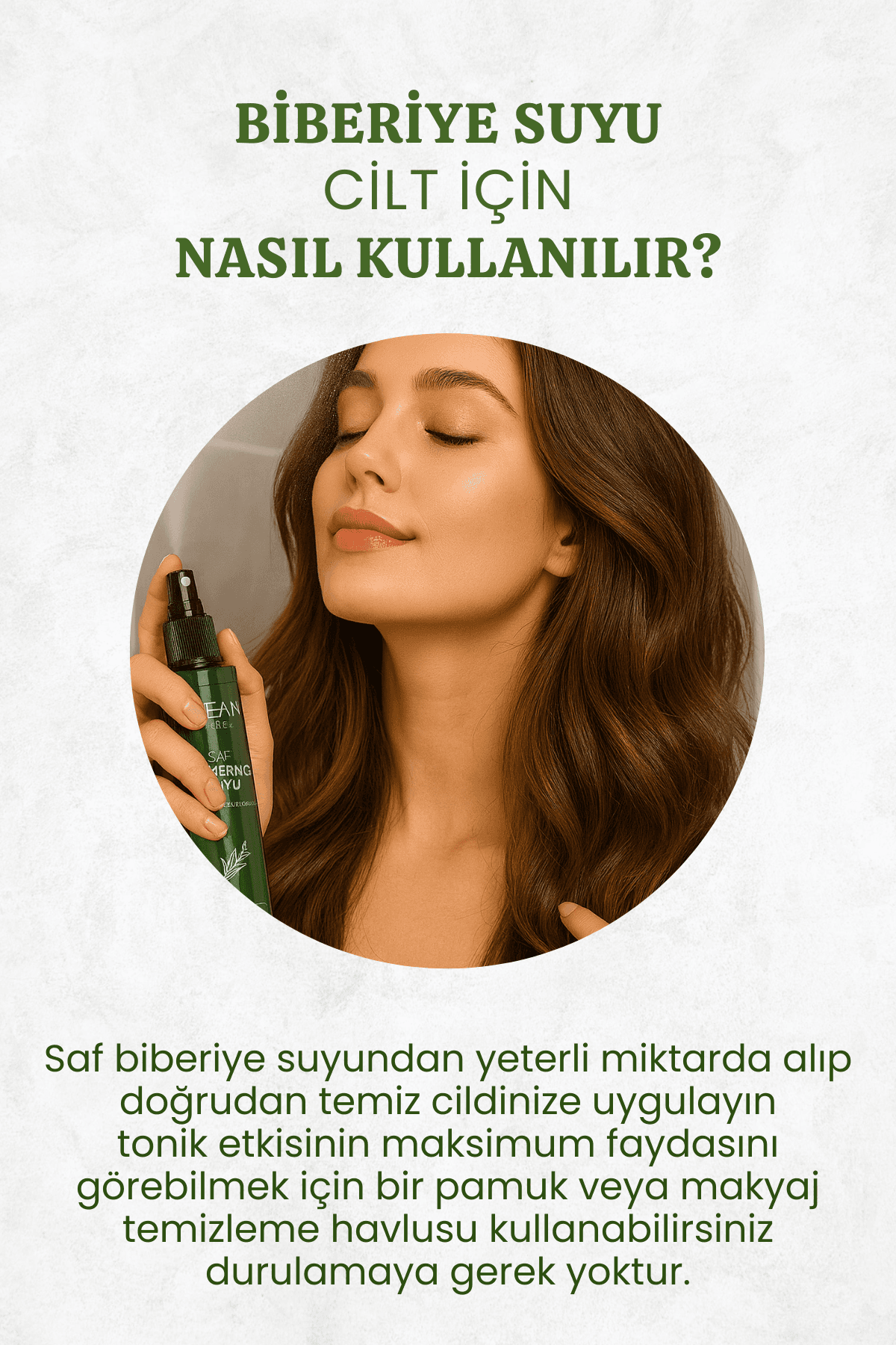  Biberiye Suyu Dökülme Karşıtı ve Hızlı Saç Uzatma Etkili Saf Saç Toniği 100 ml