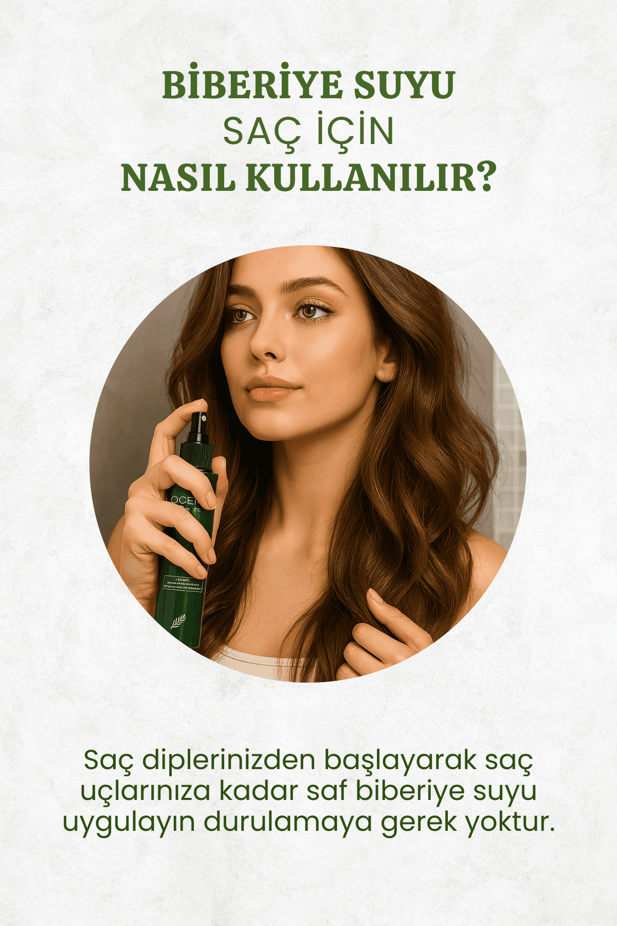  Biberiye Suyu Dökülme Karşıtı ve Hızlı Saç Uzatma Etkili Saf Saç Toniği 100 ml