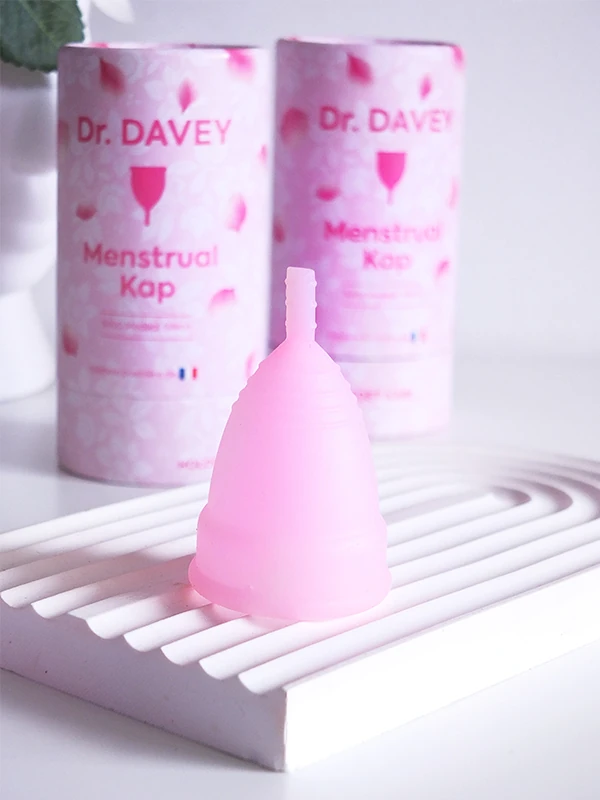 Regl Kabı Menstrual Kap,Medikal Silikon,Sürekli Kullanılabilir,Çevre Dostu Large-Pembe