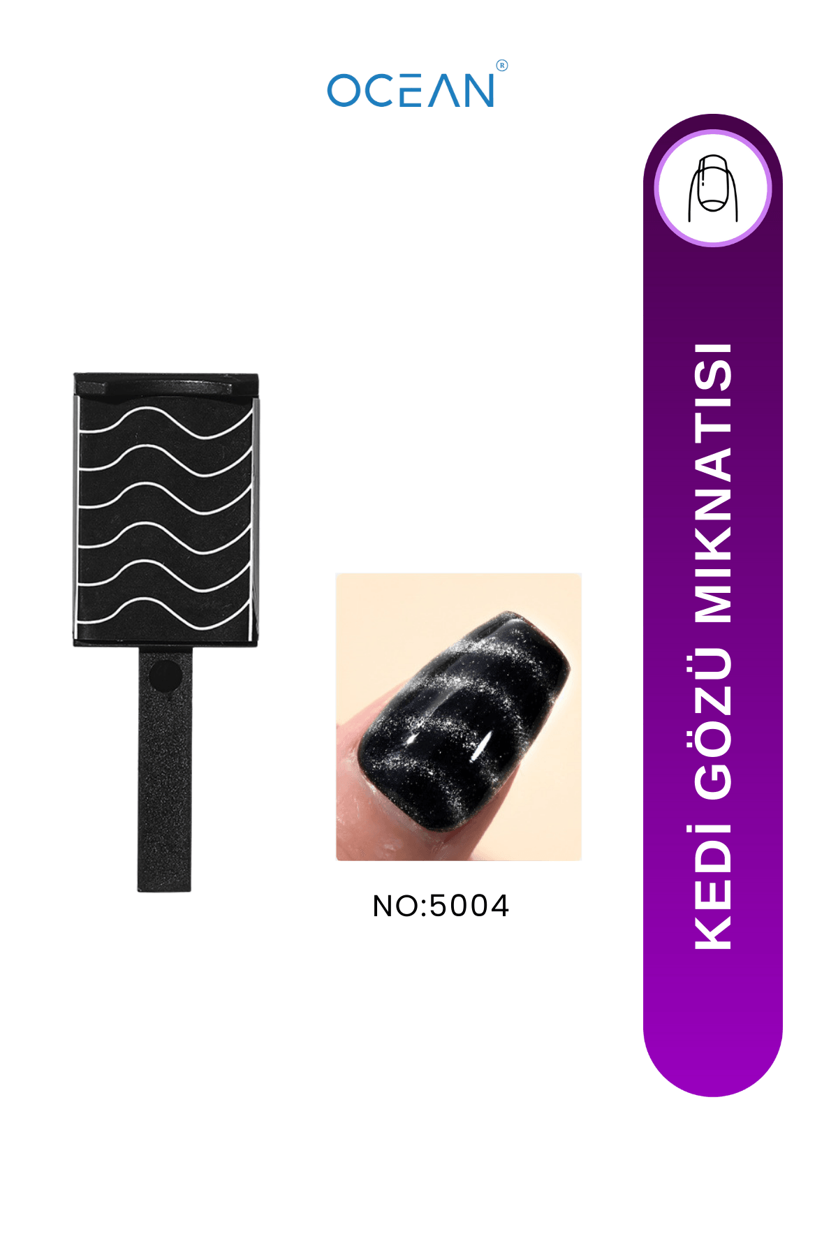 Kedi Gözü Mıknatıs, Cat Eye Oje Dizayn Magneti - CLV-5004