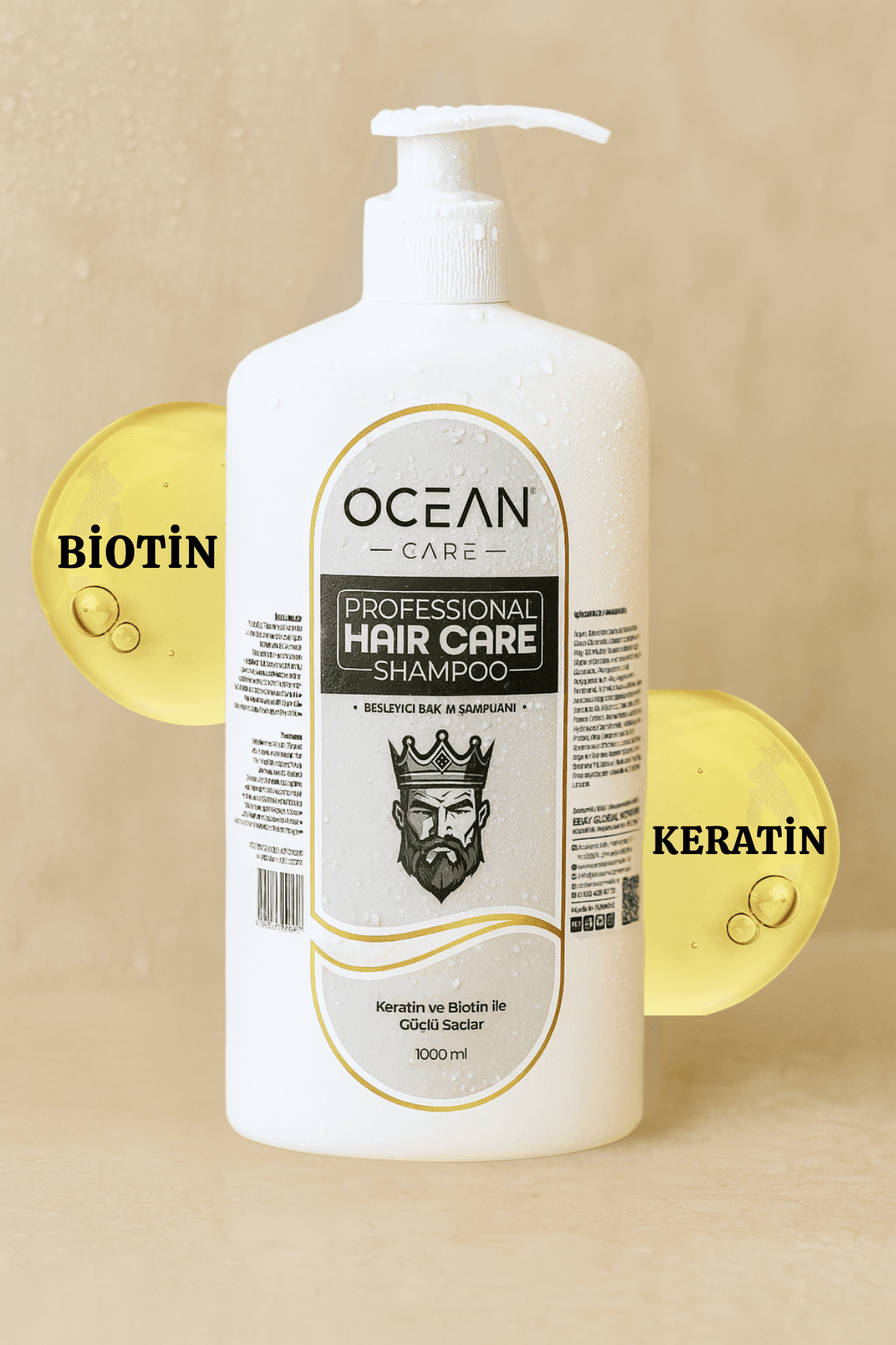Keratin & Biotin Destekli Profesyonel Bakım Şampuanı 1000 ML – Canlı Renk Koruma & Onarıcı Etki