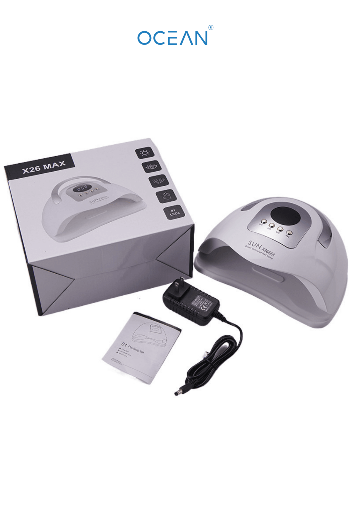 SUN X26 Uv Led Tırnak Kurutucu 380W 81 Uv Led Protez Tırnak Kalıcı Oje Kurutma