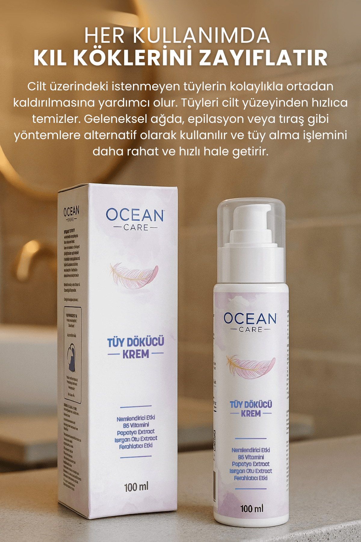 Tüy Dökücü Krem Tüm Cilt Tipleri İçin 100 ml
