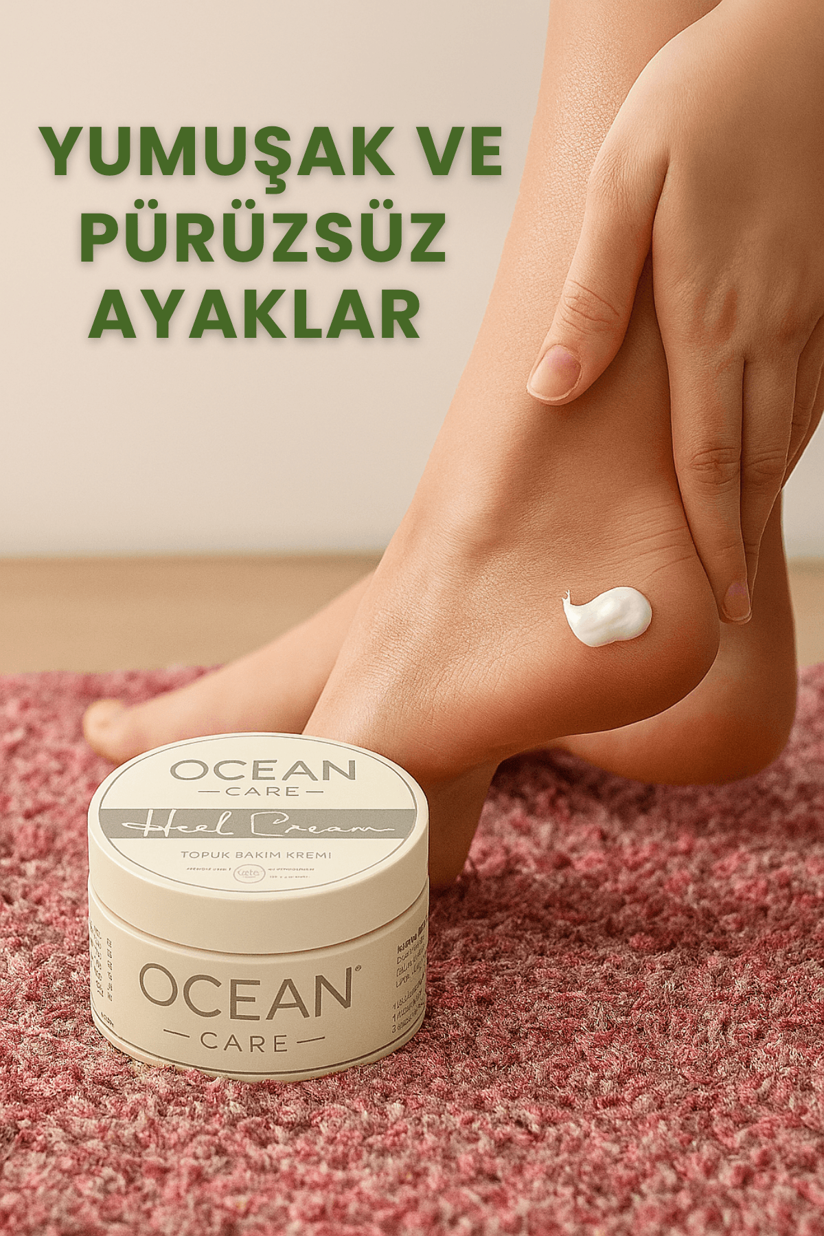 Ayak ve Topuk Bakım Kremi, Yumuşatıcı, Yoğun Nemlendirici Etkili Ayak ve Topuk Çatlak Kremi 100 ml