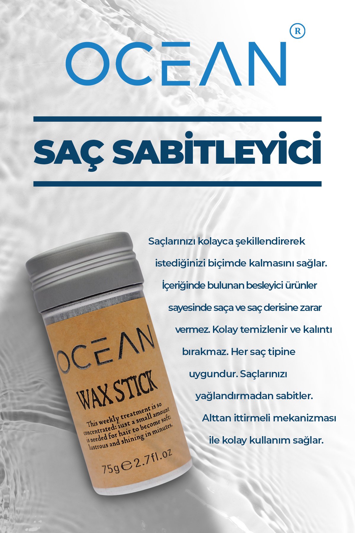 Hair Wax Stick Saç Şekillendirici, Sabitleyici, Saç Waxı