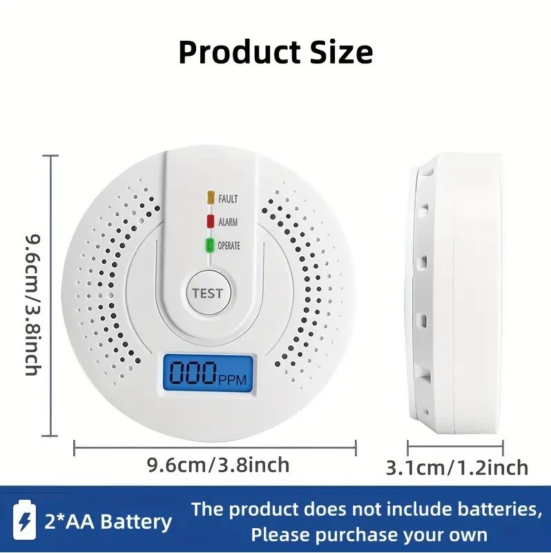 CO Alarm sensörü karbon monoksit alarmı dedektörü