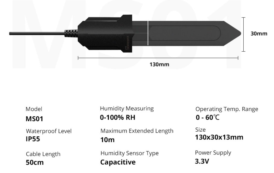 SONOFF MS01 Akıllı Toprak Nem Sensörü
