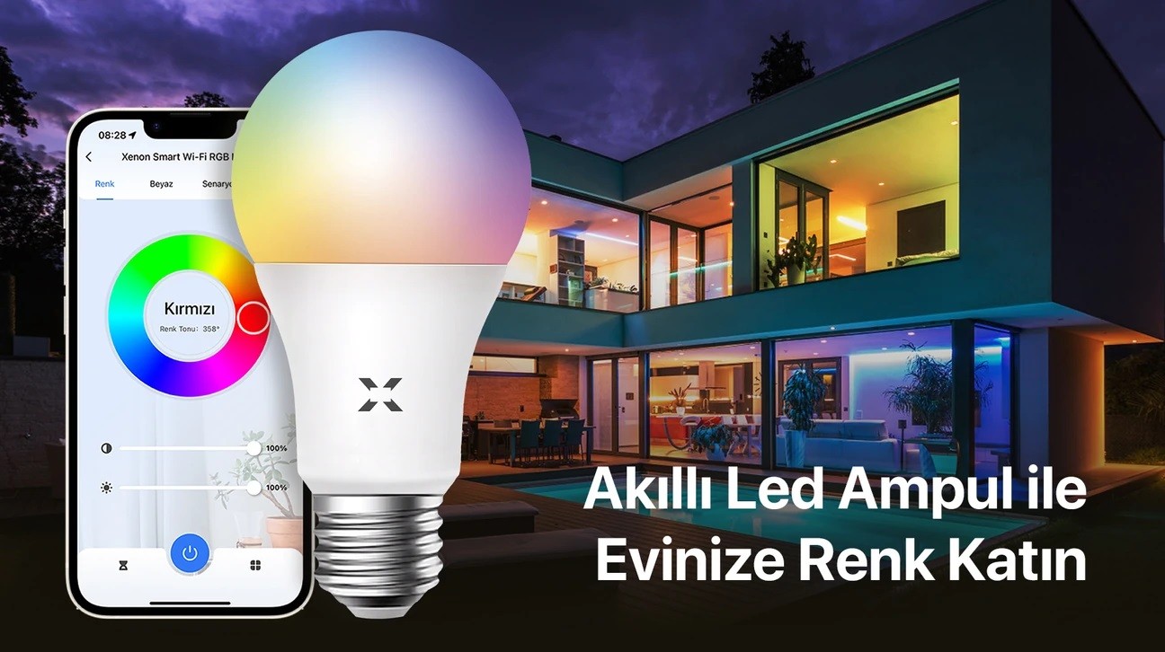 XENON SMART Tuya Uyumlu Wifi Akıllı LED Ampul RGB Wifi + Bluetooth Lamba
