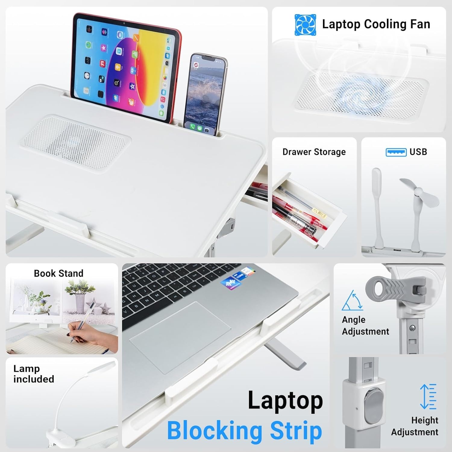 Yeni versiyon Laptop Sehpası Bilgisayar Çalışma Masası Dizüstü Sehpası Laptop Soğutucu eklenmiş yeni nesil masa