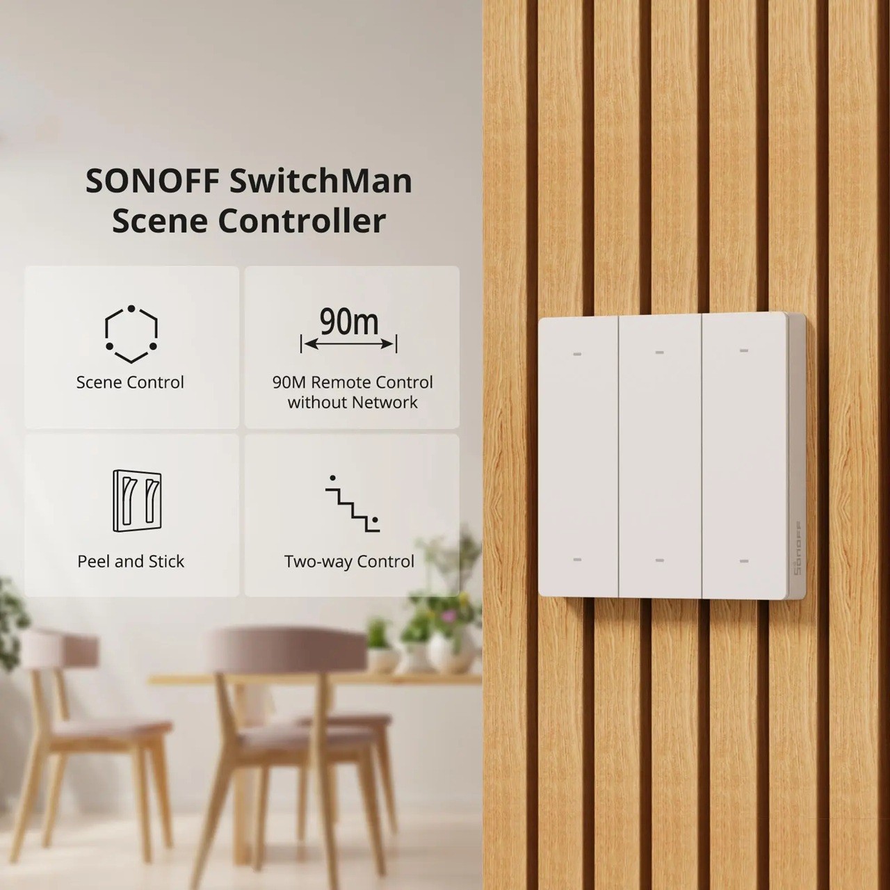 Sonoff R5 Akıllı Sahne Butonu Beyaz