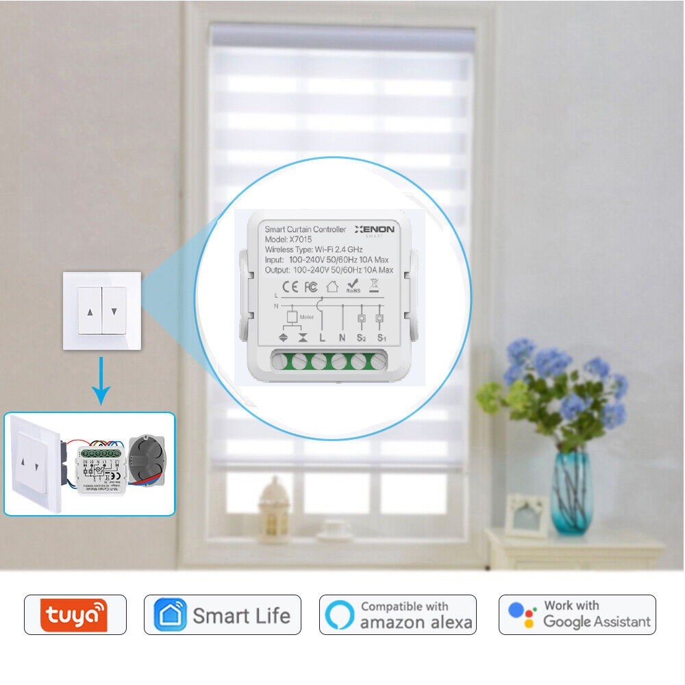 XENON SMART Tuya Akıllı Wifi Perde Anahtarı Perde Kepenk Switch