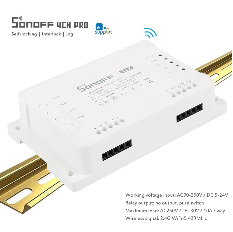 SONOFF 4CHR3 AKILLI EV RÖLE KARTI SONOFF 4CH WIFI RÖLE