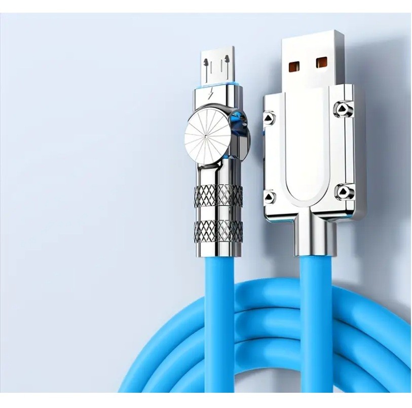 120W 6A Dirsek Mikro USB Hızlı Şarj Veri Kablosu  Type C 120 W 6A Süper Hızlı Şarj  Samsung Xiaomi Huawei, infinix için